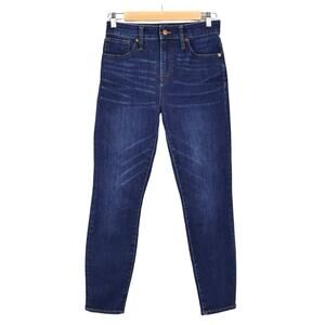 Madewell The Petite Curvy High-Rise Skinny Jeans in Dark Indigo Blue Size 26 P